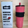 Taza térmica de alta calidad y estéticamente agradable, linda taza de café de acero inoxidable 316, adecuada para mujeres, con pajilla para usar en el coche y gran capacidad para contener hielo y agua.