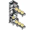 Elevadores Continuos, Equipo de Transporte de Intercapas de Carga Tipo Caja Alternativo, Elevadores Verticales Fijos