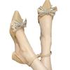 Sandalias Baotou para Mujer Primavera 3cm Tacones Pequeños Tacones Bajos Tacones Altos Francesas Elegantes con Zapatos para Falda Zapatos de Punta