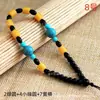 Cuerda para Colgar Pieza de Mango de Madera de Ala de Pollo para Joyería, Cuerda de Pieza de Mango de Jade Jadeíta Jade Blanco, Cuerda de Raspar para Tirachinas