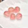 Contas de Resina Dourada Tingida 16mm Contas Redondas Artesanais DIY Corrente de Celular Chaveiro Pingente Acessórios de Joias