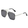 17302 Gafas de Sol de Pesca Metálicas de Doble Puente de Moda Europea y Americana para Hombre Nuevas de Cruzada Street Photography Gafas de Sol Modernas con Acabado de Alta Gama
