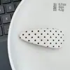 Pinza para el pelo de tela con lunares blancos y negros BB Clip Estilo coreano Pinza para el pelo simple y versátil Pinza lateral Pinza para pelos sueltos Pinza de pinza Accesorios para el cabello