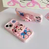 Funda de Teléfono Linda de Silicona Oso Duffy Shirley Rose para iPhone 17 Pro Max, Compatible con Soporte Apple 16, 15 para Mujeres, 14