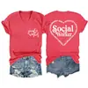 Camiseta Feminina Confortável e Elegante de Manga Curta com Decote em V - Kind Dedicated Social Amazon Wish Site Independente