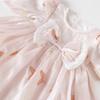 Ropa Infantil Transfronteriza Regalo para Reunión de Mes Completo de Bebé Vestido para Bebé de Un Año Vestido de Princesa Mono Elegante de Mariposa para Niña