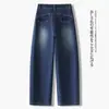 Jeans vintage personalizados de pierna estrecha y ancha para mujer, nuevo estilo otoño 2026, pantalones curvos de cintura alta que estilizan, populares y modernos
