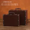 Maleta Retro Europea Caja de Madera para Guardar Caja de Almacenamiento Maleta Vieja de Cuero Accesorios para Fotografía de Viaje Caja para Guardar Artículos Varios