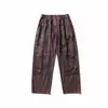 Pantalones de Trabajo Camuflaje Vintage Black Fleet Lavado Pesado con Diseño Patchwork, Pantalones Casuales Unisex