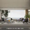 Sofá de exterior hecho de ratán, impermeable y resistente al sol, muebles de ocio para exteriores para villas, hotel de diseño, casa de huéspedes, resort, silla de ratán