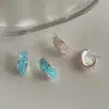 Diseño Irregular Color Cristal Hebilla de Oreja Femenina Nicho Personalidad Única Exquisitos Moda Versátiles Pendientes Pendientes