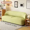 Sofá de Cuero Rascador de Gato Nórdico para Apartamento Pequeño Sala de Estar Sencilla Tienda Moderna Área de Descanso Tela para Ropa Sofá Doble de Tres Plazas