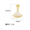 Accesorios para joyería diy directos de fábrica colgante H chapado en cobre colgante simple de piedra ojo de gato colgante de cisne microincrustado sin cadena