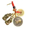 Pingente Pixiu de Liga, Chaveiro dos Doze Signos do Zodíaco, Carta da Sorte, Moedas dos Cinco Imperadores, Pingente para Chaveiro de Carro Pixiu
