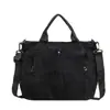 Bolsa tote de veludo de grande capacidade estilo japonês transfronteiriça, novo modelo 2026, bolsa de mão de veludo listrada, bolsa de ombro para estudante, bolsa transversal