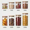 Frascos Sellados de Vidrio de Borosilicato al por Mayor para Frutos Secos, Té y Productos Secos, a Prueba de Humedad, Contenedores de Almacenamiento de Cocina Transparentes
