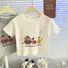 Camiseta Infantil 2026 Nuevo Estilo Linda Estilo Casual Niños y Niñas Camiseta de Manga Corta con Estampado de Dibujos Animados Algodón Puro Top de Verano