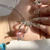 Versa Original 2022 Japonés Nuevo Colgante Geométrico de Lazo Corazón de Niña Cristal Rosa Super Hada Colgante