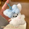 Boneca de Pelúcia Desenho Animado Fofo, Pingente de Coelho Queimado de Sol, Boneca de Cachorro Branco Pequeno, Chaveiro de Mochila, Acessório de Presente Souvenir