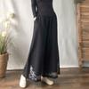 Verano Japonés y Coreano Nuevo Vintage Estilo Chino Estilo Nacional Holgado Holgado Algodón y Lino Piernas de Pantalón Bordadas Pantalones de Pierna Ancha para Mujer