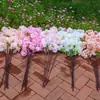 Ramas Artificiales de Flor de Cerezo, Árboles de Flor de Cerezo para Bodas, Ramas de Flor de Peral y Flor de Durazno, Flores de Plástico, Flores Decorativas, Flores de Seda, Flores Falsas de Pie para Sala de Estar