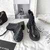 Botines transfronterizos Martin para mujer ins modernos 2020 Otoño Nuevo estilo británico suela gruesa combinan con todo con cordones botines cortos botines de una sola capa