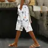 Suministro directo de fábrica de pantalones nuevos de verano 2026 para mujer, pantalones casuales de playa estampados de longitud media, pantalones holgados tipo harén de pierna ancha, moda al por mayor