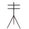 Suporte de TV madeira maciça estilo pinho de chão suporte de chão cor nogueira escura prateleira 32 50 65 75 polegadas