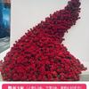 Simulação de cachoeira de rosas Tanabata rede externa flor vermelha perfurada parede shopping lindo Chen layout de mar de rosas de flores falsas