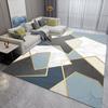 Tapete geométrico de veludo cristal para sala de estar, tapete para sofá e mesa de centro, tapete de grande área para quarto, tapete antiderrapante absorvente de óleo