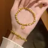 Pulseira de Contas Estrela Padrão Martelo Olho de Gato Escovado Hot-Selling do Xiaohongshu, Pulseira de Contas Anel Corrente para Correr Atacado para Mulheres, Ideia de Presente