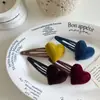 Pinza para el pelo con forma de corazón flocado de hada pequeña Pinza para el pelo con forma de corazón para niña Pinza para el pelo con forma de corazón para niña Pinza para el flequillo Pinza lateral Pinza para pelo roto