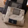 Pantalones casuales rectos holgados de alta gama para hombre, verano 2023, nuevos, rectos, de algodón puro, microelásticos, finos, pantalones de mezclilla