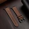 Nueva correa de cuero con adhesivo de silicona Crazy Horse compatible con Apple Watch 9/8/7/6/Ultra Retro