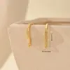 Versión coreana de pendientes accesorios de joyería semiacabados materiales hechos a mano metal incrustado circonita gancho para la oreja pendientes diy combinan con todo