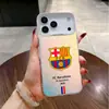 Funda para Teléfono Móvil Iphone17 de Club de Fútbol Adecuada para Apple 16Promax13 Europea y Americana 15 Creativa 14 Color Plata