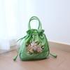 Bolso de Mano de Seda Bordado de Suzhou Estilo Antiguo, Bolsa de Regalo con Cordón Bordada a Mano, Bolso de Mano a Juego para Hanfu Qipao, Billetera