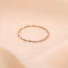 Anillo de Acero de Titanio Ondulado Extra Fino Nicho Oro Roto Textura Trenzada Nudillo Dedo Índice Banda Lisa Chapado Oro 18K Anillo Meñique Mujer