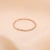 Anel de Titânio Onda Anel de Falange Banhado a Ouro 18K Anel de Cauda para Mulheres 2025 Anel de Falange Anel de Luxo Leve Transfronteiriço