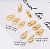 Hebilla de langosta 901/801/301 oro real de 14K/18K color dorado hebilla de resorte gota de agua de retención accesorios diy con cuentas