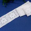 Encaje de Encaje Bordado Cuadriculado de Doble Cara Hueco Borde de Tela de Algodón de 5 cm Tela de Accesorios Suaves para Muebles Borde de Encaje