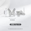 Aretes de Diamantes de Conejo Lindo Estilo Hada Exquisito Moda Estilo Coreano Aguja de Plata para Mujer Elegantes Simples para Oficina