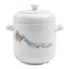 Olla de Estofado de Doble Asa Cerámica Luowei de Jingdezhen Tazón Personalizado para Huevo al Vapor con Tapa para Uso Doméstico Impermeable Custard de Huevo al Vapor y Nido de Pájaro Especial