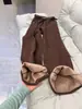 Jeans de Pierna Ancha de Tiro Alto Forrados de Polar Color Marrón Melard para Mujer, Primavera Talla Grande Ajuste Holgado, Adelgazantes, Pantalones Rectos de Nicho