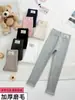 Leggings de Primavera y Otoño para Niñas Ropa Exterior de Algodón Puro para Primavera Pantalones Cepillados Pantalones Elegantes de Cintura Alta para Niña Pequeña para Bebé