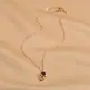 Cadena para clavícula elegante con baño de oro real, diseño de nicho femenino, collar de astronauta, collar de personalidad hip hop, joyería al por mayor