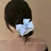 Estilo Blogueira Algodão Preenchido Laço Scrunchie Listrado Franzido Elástico de Cabelo Fofo Feminino Faixa de Cabelo