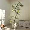 Escenario Arcoíris Marino Planta Oreja de Mono de Hoja Densa Planta Verde Artificial Planta Falsa de Pie para Piso Sala de Estar Planta Decorativa Flor Artificial