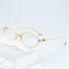 Nuevas Gafas de Sol de Moda Tendencia Estilo Influencer con Montura Ovalada Pequeña para Modificar la Forma del Rostro, Gafas de Sol Retro Coreanas de Gama Alta de Moda sin Graduación