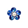 Broche de Flor de Cristal e Pérola Feminino Decorativo Presente Acessórios Elegantes de Alto Padrão